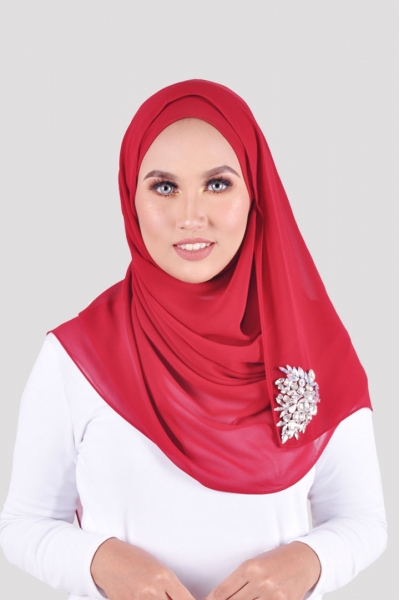 BEYONCE SHAWL - RED DAHLIA